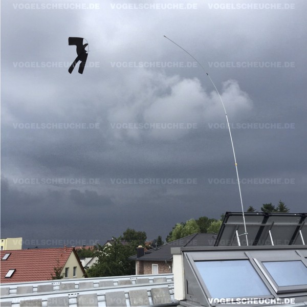 Vogelscheuchen Drachen System-Einsatz auf dem Flachdach