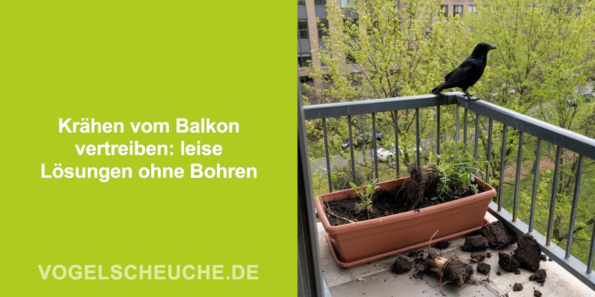 Krähen vom Balkon vertreiben