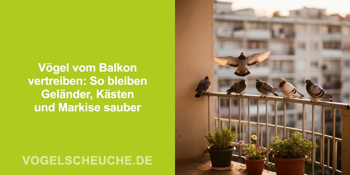 Vögel vom Balkon vertreiben: So bleiben Geländer, Kästen und Markise sauber